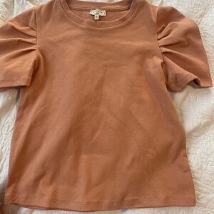 Brown Hayden girl size L detailed shoulder top. NWOT!